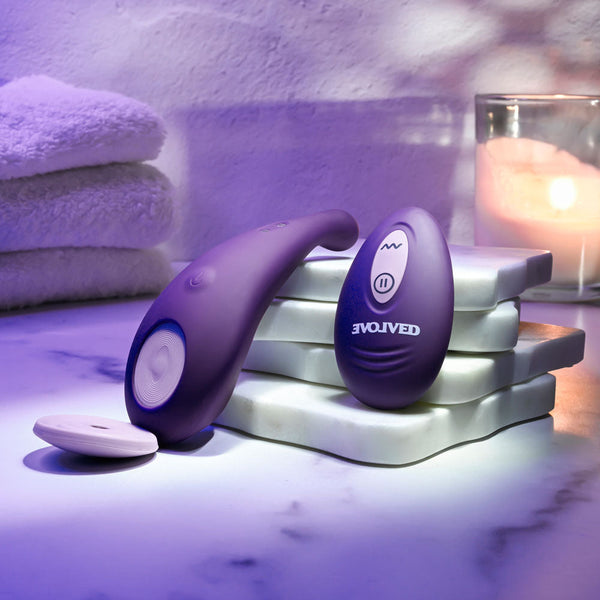 Evolved Panty Party Purple Usb Rechargeable  With Remote Control Vibrating Panties