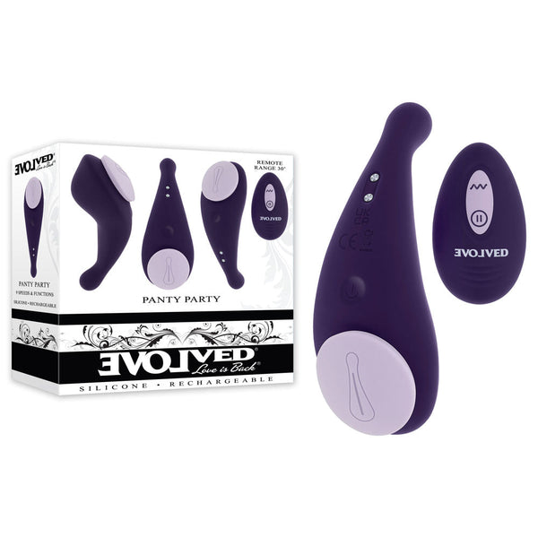 Evolved Panty Party Purple Usb Rechargeable  With Remote Control Vibrating Panties