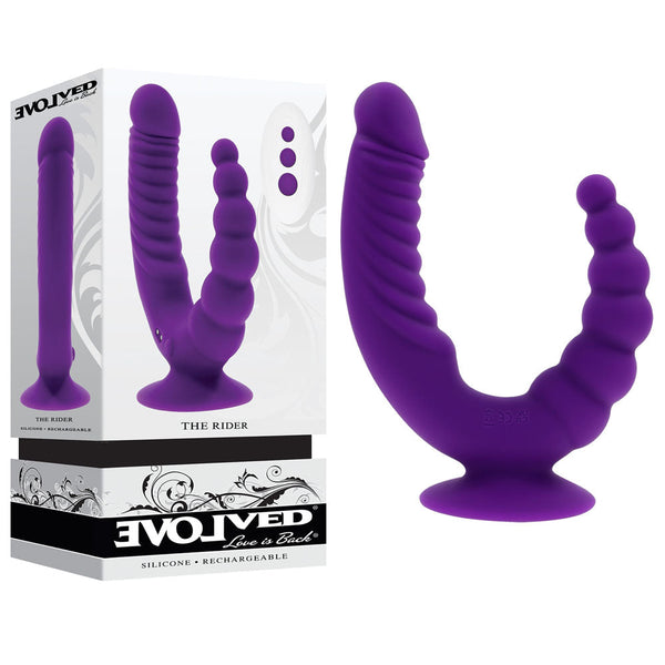Evolved The Rider Purple Usb Rechargeable Double Ended  With Wireless Remote Double Ended Dildos