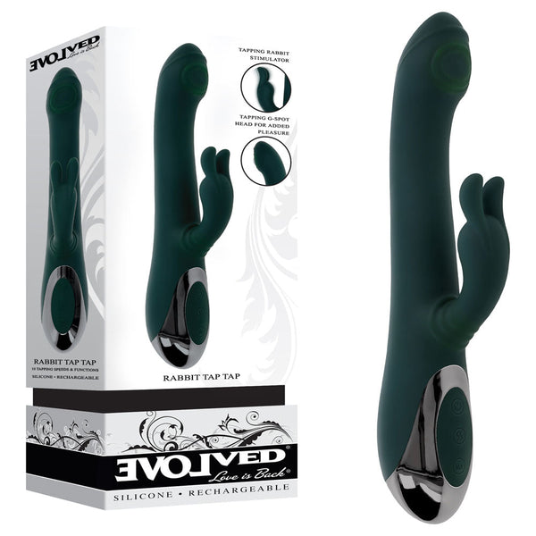 Evolved Rabbit Tap Green 25 Cm Usb Rechargeable  With Tapping Tip Rabbit s