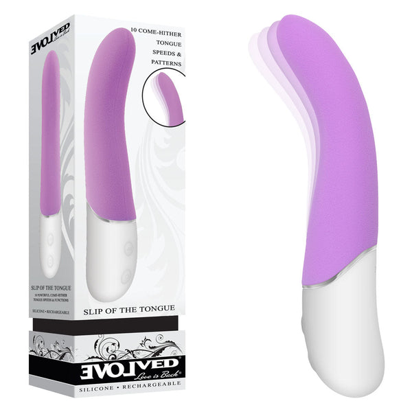 Evolved Slip Of The Tongue Purple 21.1 Cm Usb Rechargeable Flicking  Clitoral s
