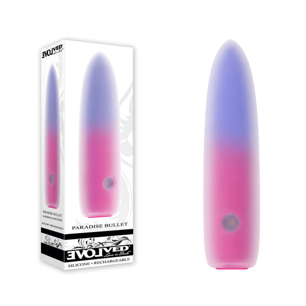 Evolved Paradise Bullet Pink/Purple 10.2 Cm Usb Rechargeable Bullets