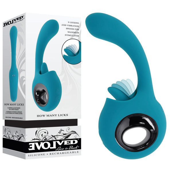 Evolved How Many Licks Blue 17.8 Cm Usb Rechargeable  With Flicking Stimulator Clitoral s