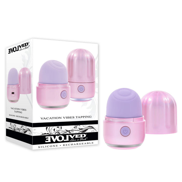 Evolved Vacation Vibes Tapping Pink 8.5 Cm Usb Rechargeable Stimulator Massagers & Wands