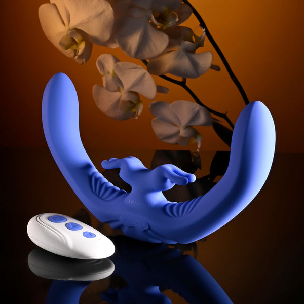 Evolved Lovebirds Purple 20.8 Cm Usb Rechargeable Double Ended Rabbit  With Remote Rabbit s