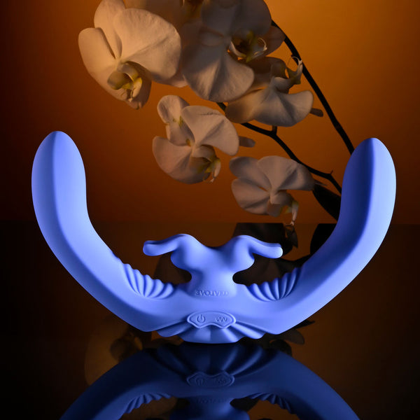 Evolved Lovebirds Purple 20.8 Cm Usb Rechargeable Double Ended Rabbit  With Remote Rabbit s