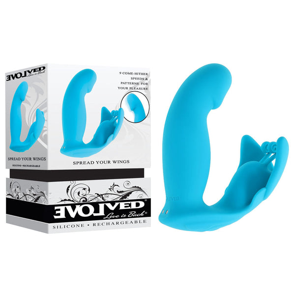 Evolved Spread Your Wings Blue Usb Rechargeable Wearable Butterfly  Wireless s