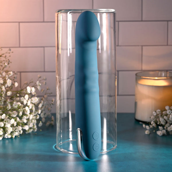 Evolved Queen Of All Trades Blue 22.6 Cm Usb Rechargeable Thrusting & Rotating  Double Ended Dildos