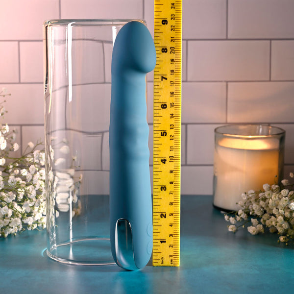 Evolved Queen Of All Trades Blue 22.6 Cm Usb Rechargeable Thrusting & Rotating  Double Ended Dildos