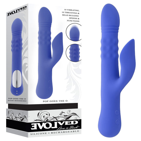 Evolved Pop Goes The O Purple 24.7 Cm Usb Rechargeable Thrusting & Bulging Rabbit  Rabbit s