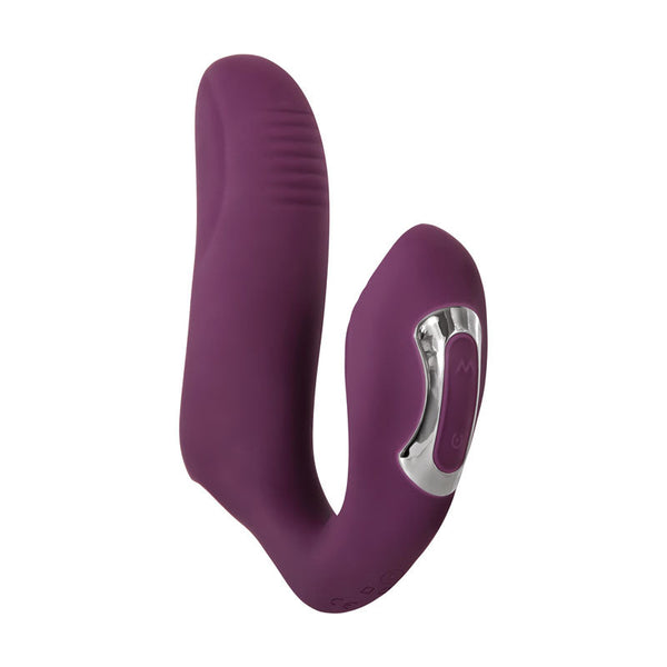 Evolved Helping Hand Purple Usb Rechargeable Dual Finger Stimulator Massagers & Wands