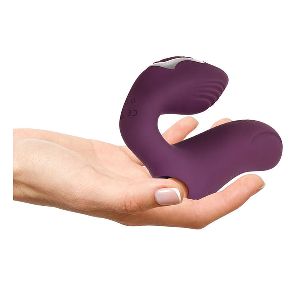 Evolved Helping Hand Purple Usb Rechargeable Dual Finger Stimulator Massagers & Wands