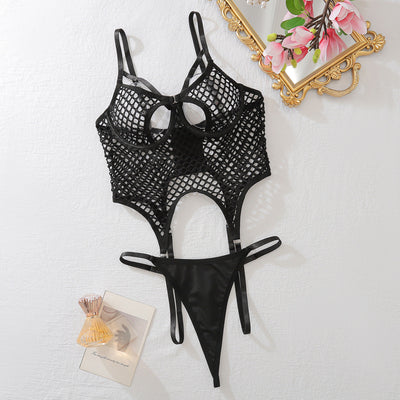 Hollowed Out Fishing Net Bra See Through Erotic Lingerie Underwear Bras & Bra Sets