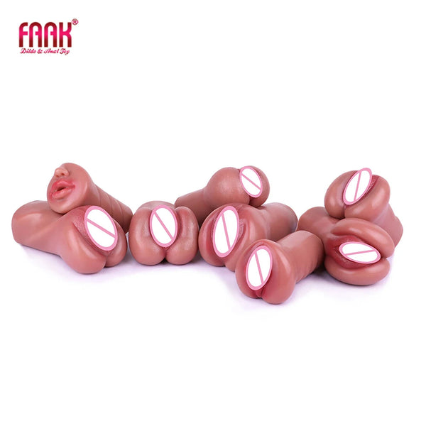 Faak Soft Silicone Pocket  Stroker Skin Touch Male Masturbator Realistic Vagina Clit Single Hole Anal Sex Toys For Men Masturbators