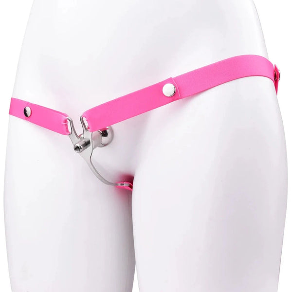 Strap Ons Stainless Steel Chastity Cages Inward Pressure  Lock Silicone Clit  Toy Strap Ons