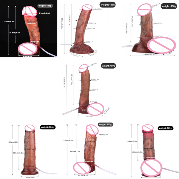 Lifelike Squirting  Silicone Dildo With Sucker For Women Anal Plug Realistic Dildos