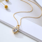 Veile Studios Peach Heart Necklace Copper Plated Zircon Love Pendant Clavicle Chain Necklaces & Pendants
