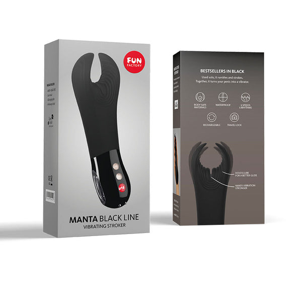 Fun Factory Manta Black 18 Cm Usb Rechargeable Mens & Couples  Wireless s