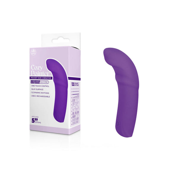 Cozy Pointer Purple 12.7 Cm Usb Rechargeable Curved Mini  Wireless s