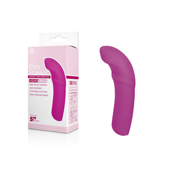 Cozy Pointer Pink 12.7 Cm Usb Rechargeable Curved Mini  Wireless s