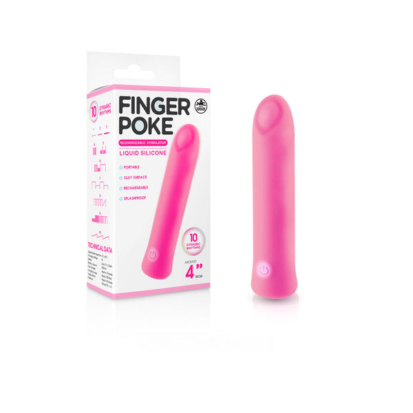 Finger Poke Pink 10 Cm Usb Rechargeable Bullet Bullets