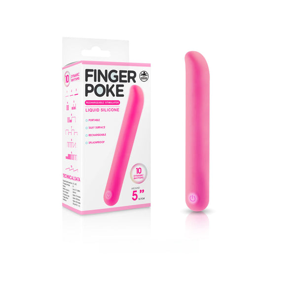Finger Poke Pink 12.7 Cm Usb Rechargeable Bullet Bullets