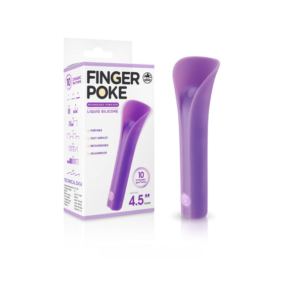 Finger Poke Purple 11.4 Cm Usb Rechargeable Bullet Bullets