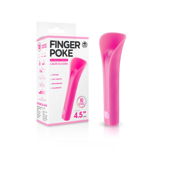 Finger Poke Pink 11.4 Cm Usb Rechargeable Bullet Bullets