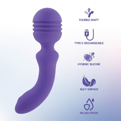 Xciter Purple 16.5 Cm Usb Rechargeable Massage Wand Massagers & Wands