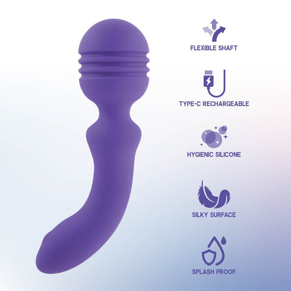 Xciter Purple 16.5 Cm Usb Rechargeable Massage Wand Massagers & Wands