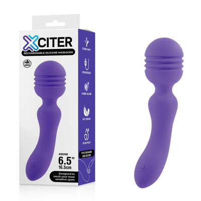 Xciter Purple 16.5 Cm Usb Rechargeable Massage Wand Massagers & Wands