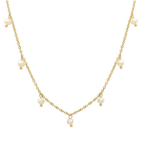 Veile Studios Freshwater Pearl Loose Necklace Women's Collarbone Chain Necklaces & Pendants