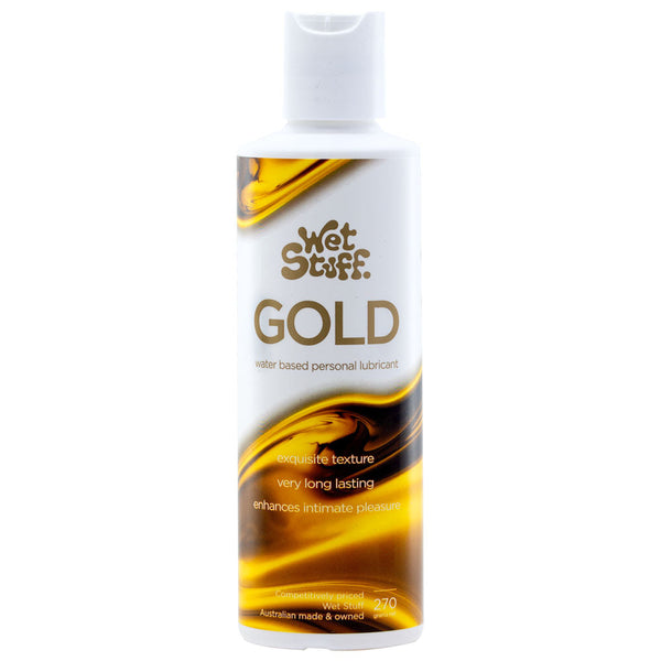 Wet Stuff Gold Water Based Lubricant 270G Bottle Lubricants