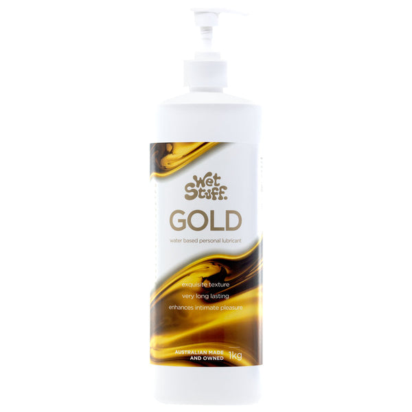 Wet Stuff Gold 1Kg Pump Water Based Lubricant Bottle Lubricants