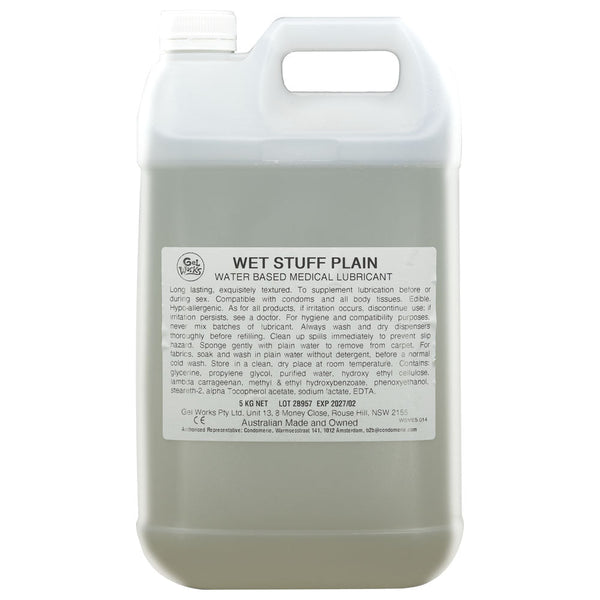Wet Stuff Plain 5Kg Bottle Water Based Lubricant With Vitamin E Lubricants