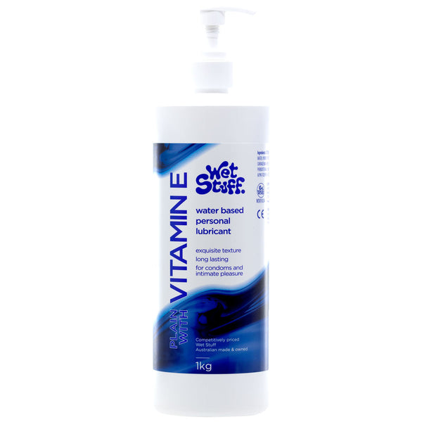 Wet Stuff Plain 1Kg Pump Water Based Lubricant With Vitamin E Bottle Lubricants