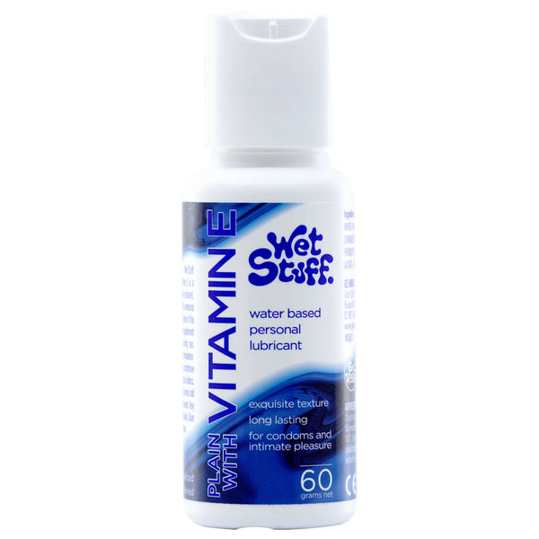 Wet Stuff Plain 60G Bottle Water Based Lubricant With Vitamin E Gram Lubricants