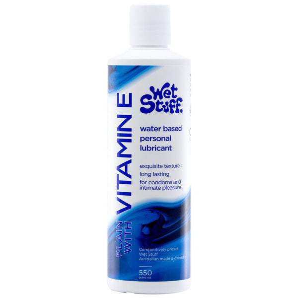 Wet Stuff Plain 550G Disktop Water Based Lubricant With Vitamin E Gram Bottle Lubricants