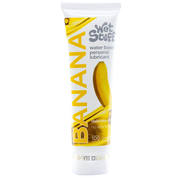 Wet Stuff Banana 100G Tube Flavoured Water Based Lubricant Gram Lubricants