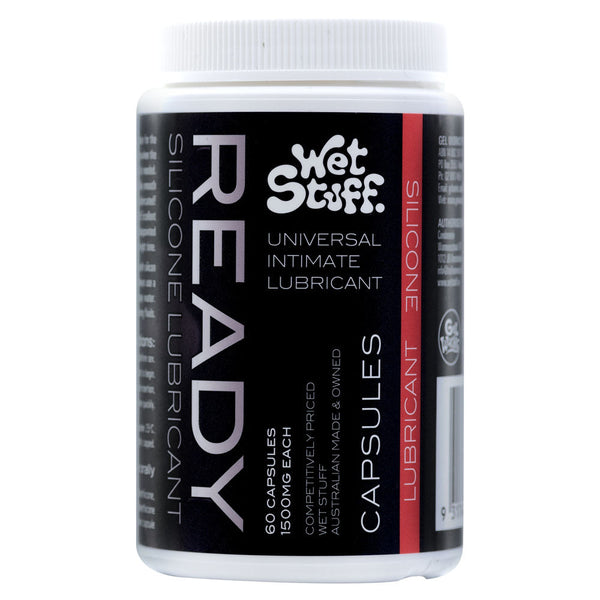 Wet Stuff Ready Caps Silicone Lubricant Capsules Jar Of 60 Lubricants