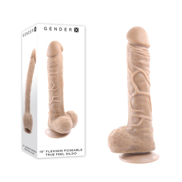 Gender X 10'' Flexskin Poseable True Feel Light Flesh 29.2 Cm Dong Realistic Dildos