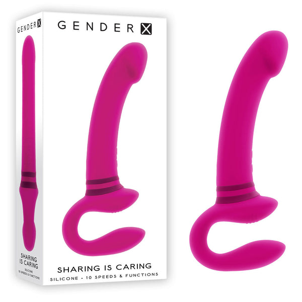 Gender X Sharing Is Caring Pink 21.9 Cm Usb Rechargeable Strapless On Strap Ons