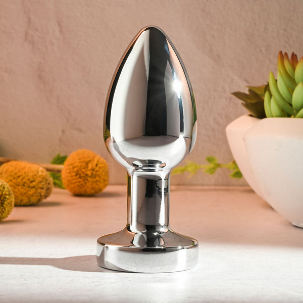 Gender X Rockin Metal Plug Xl Chrome 10.5 Cm Usb Rechargeable Vibrating Butt Vibrating Butt Plugs