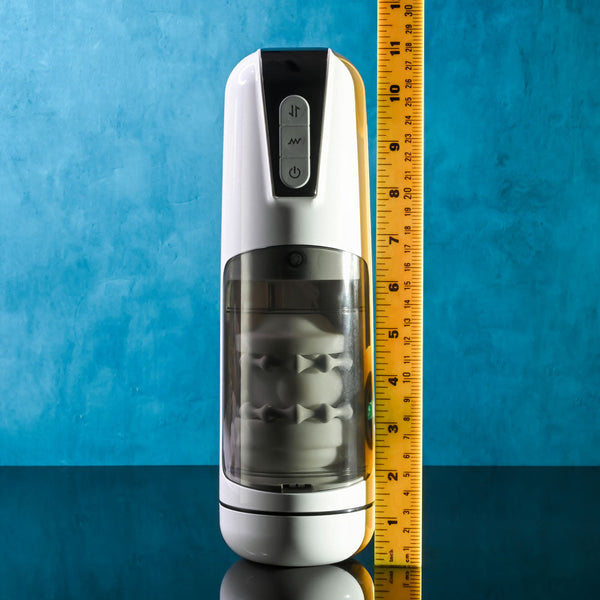 Features Dual Action Stroker With Independent Thrusting And Vibrating Motors For Fully Customizable Experience. Two Beaded Textured Rings That Up Down