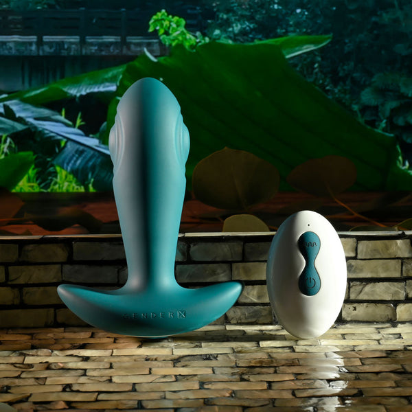 Gender X Tunnel Tapper Grey 12.1 Cm Usb Rechargeable Tapping Anal Plug With Wireless Remote Vibrating Butt Plugs