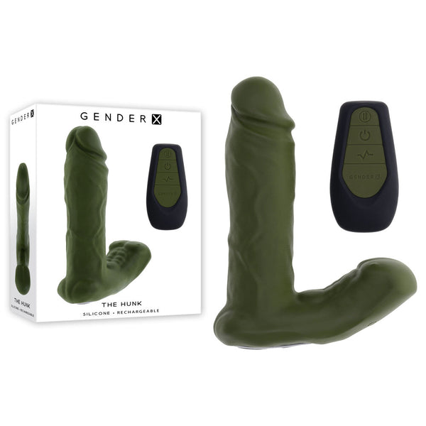 Gender X The Hunk Green 15.2 Cm Usb Rechargeable Thrusting  With Remote Wireless s
