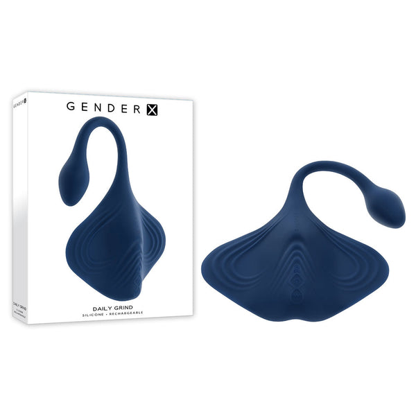 Gender X Daily Grind Blue Usb Rechargeable Grinding Pad With Anal Plug Vibrating Butt Plugs