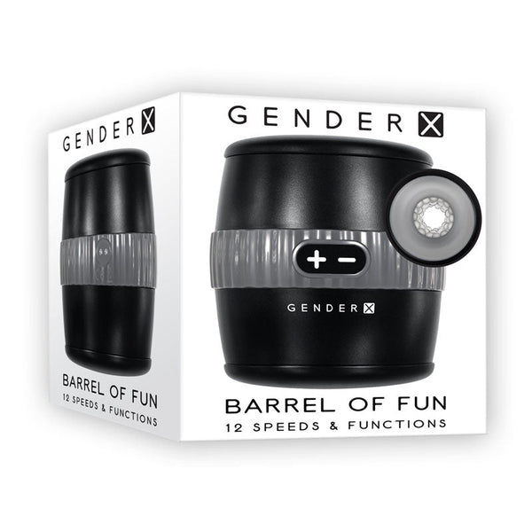 Gender X Barrel Of Fun Black Usb Rechargeable Stroker Masturbators