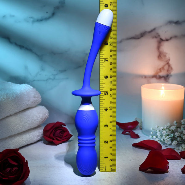 Gender X Play Ball Blue 25 Cm Usb Rechargeable Thrusting & Vibrating Orbs Wireless s