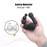 Black Flexible Dildo Silicone Butt Plug Anal Beads Double Ended